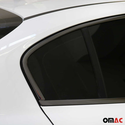 Fensterleisten Zierleisten für Fiat Tipo 2015-2026 Edelstahl Chrom Dunkel 8tlg