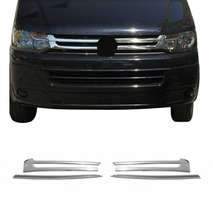 Kühlergrill Leisten Grillleisten für VW Multivan T5 2009-2015 Edelstahl Chrom 4x