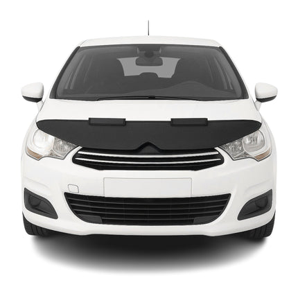 Haubenbra Steinschlagschutz Bonnet Bra für Citroen C4 2010-2020 Schwarz Halb