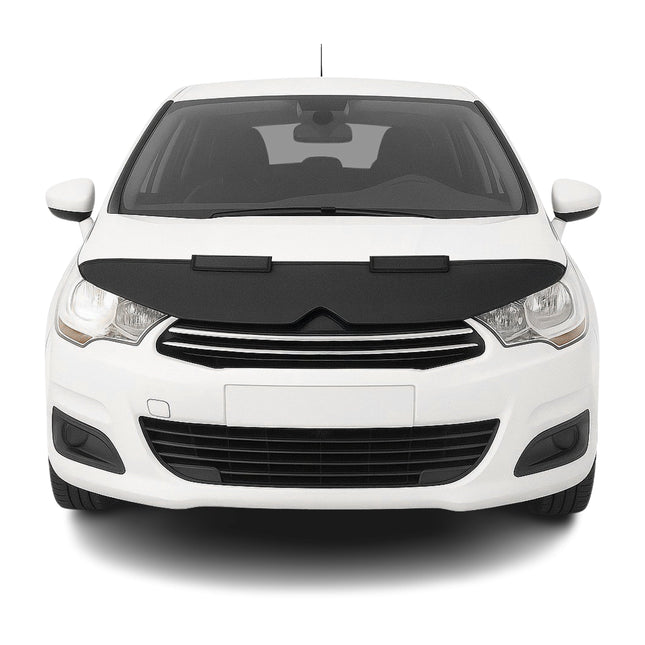 Haubenbra Steinschlagschutz Bonnet Bra für Citroen C4 2010-2020 Schwarz Halb