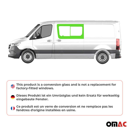 Schiebefenster für VW Crafter 2006-2017 Links Schiebetür L2 L3 L4 Schwarz