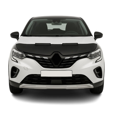 Haubenbra Steinschlagschutz Bonnet Bra für Renault Captur 2013-2019 Schwarz Halb