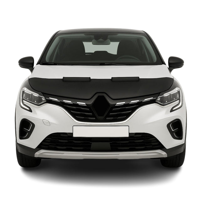Haubenbra Steinschlagschutz Bonnet Bra für Renault Captur 2013-2019 Schwarz Halb
