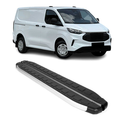 Trittbretter Schweller Seitenschweller für Ford Tourneo Custom 2023-2026 L1 Alu