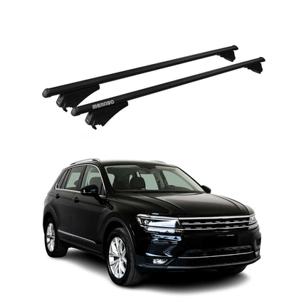 Menabo Grundträger Dachträger für VW Tiguan 2016-2024 ABE Aluminium Schwarz 2tlg