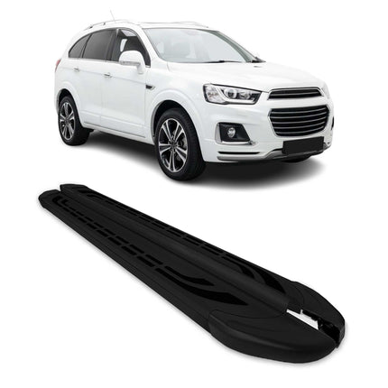 Trittbretter Schweller Seitenbretter für Chevrolet Captiva 2019-2026 Alu Schwarz