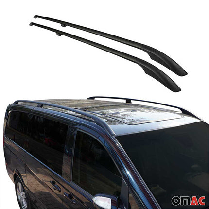 Dachreling Dachgepäckträger für Renault Kangoo 2008-2021 Kurzer Alu Schwarz