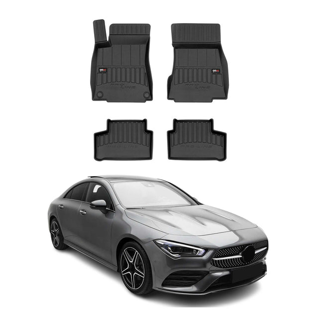 OMAC Gummi Fußmatten für Mercedes CLA C118 2019-2026 Premium Gummi Schwarz 4tlg