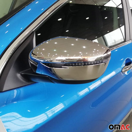 Spiegelkappen Spiegelabdeckung für Nissan Pathfinder 2013-2019 Chrom ABS Silber