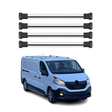 Dachträger Gepäckträger für Renault Trafic 2014-2026 Aluminium Silber 4tlg