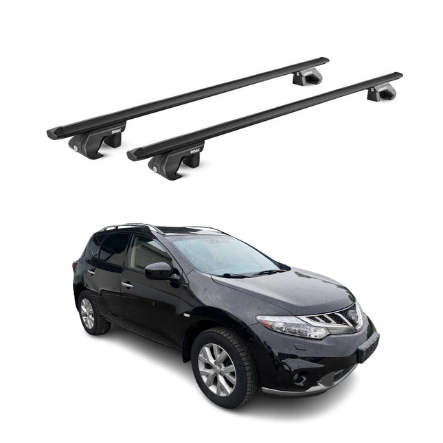 Dachträger Grundtäger für Nissan Murano Z51 2007-2014 5 tür 90kg Alu Schwarz ABE