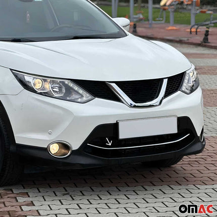 Kühlergrill Leisten Grillleisten für Nissan Qashqai J11 2014-17 Edelstahl Chrom