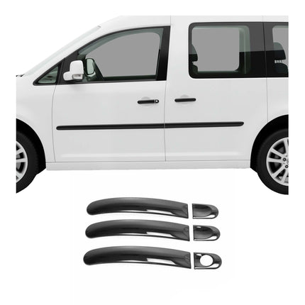 Türgriff Blende Türgriffkappen für VW T5 2003-2015 3-Tür Edelstahl Dunkel 6tlg