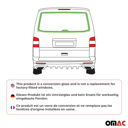 Heckscheibe Heckklappenfenster für VW T5 2003-2015 L1 L2 Hinten Auto Schwarz