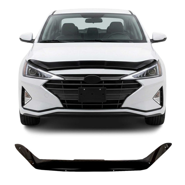 Motorhaube Deflektor Insektenschutz für Hyundai Elantra 2018-2021 Dunkel