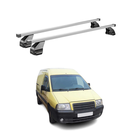 Menabo Dachträger Grundtäger für Citroen Jumpy 1995-2006 75kg Stahl Silber 2 tlg