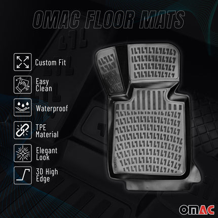 Fußmatten 3D Gummimatten für Honda City 2008-2013 Gummi TPE Schwarz 4tlg