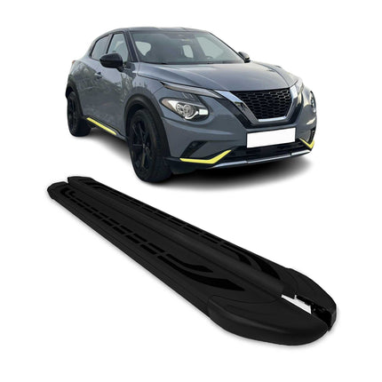 Trittbretter Seitenschweller Seitenbretter für Nissan Juke 2019-2026 Alu Schwarz