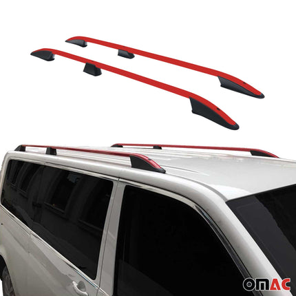 Dachreling Dachgepäckträger für Mercedes Vito W639 2003-2014 L1 Kurzer Alu Rot