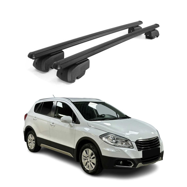 Dachträger Grundtäger für Suzuki SX-4 S-Cross mk2 2013-2021 75kg Alu Schwarz 2x