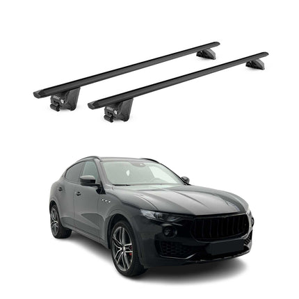 Dachträger Grundtäger für Maserati Levante 2017-2024 100kg Alu Schwarz 2 tlg ABE