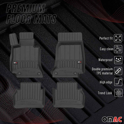 OMAC Gummi Fußmatten für Mercedes E Klasse W213 S213 2016-2024 Premium TPE 4x