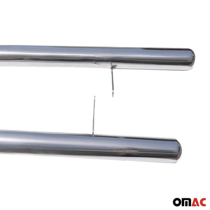 Edelstahl Trittbretter Schwellerrohre für VW Transporter T5 2003-2010 L1 Silber