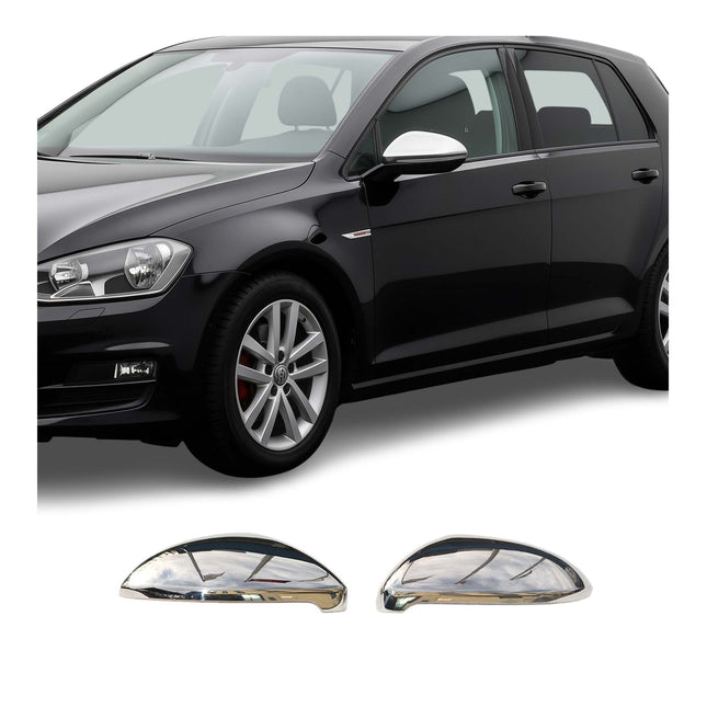 Spiegelkappen Spiegelabdeckung für VW Golf 2012-2019 Edelstahl Chrom 2tlg