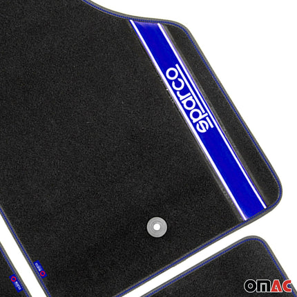 SPARCO Fußmatten Automatten Universal Schwarz Blau Autoteppich Alwettermatten 4x