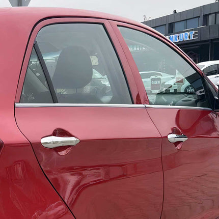 Fensterleisten Zierleisten für Kia Picanto Schrägheck 2011-2017 Edelstahl 4tlg