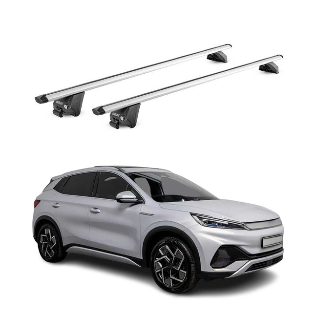 Dachträger Grundtäger für BYD Atto 3 2022-2026 100kg Aluminium Silber 2tlg ABE