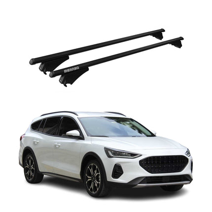 Menabo Grundträger Dachträger für Ford Focus Active 2019-2021 ABE Alu Schwarz 2x