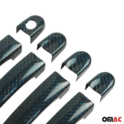 Türgriff Blende Carbon für VW Caddy 2015-2020 4Tür Kohlefaser Blau 8tlg