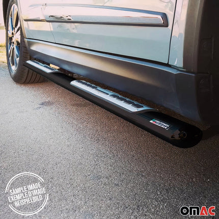 Stahl Seitenschweller Schwellerrohre für Ford Connect 2014-2020 Silber