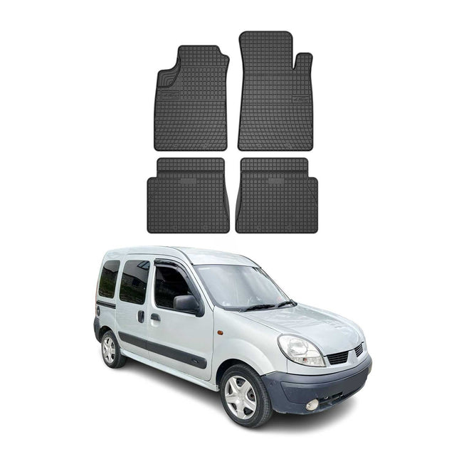 OMAC Gummi Fußmatten für Renault Kangoo I 1997-2007 Automatten Schwarz 4tlg