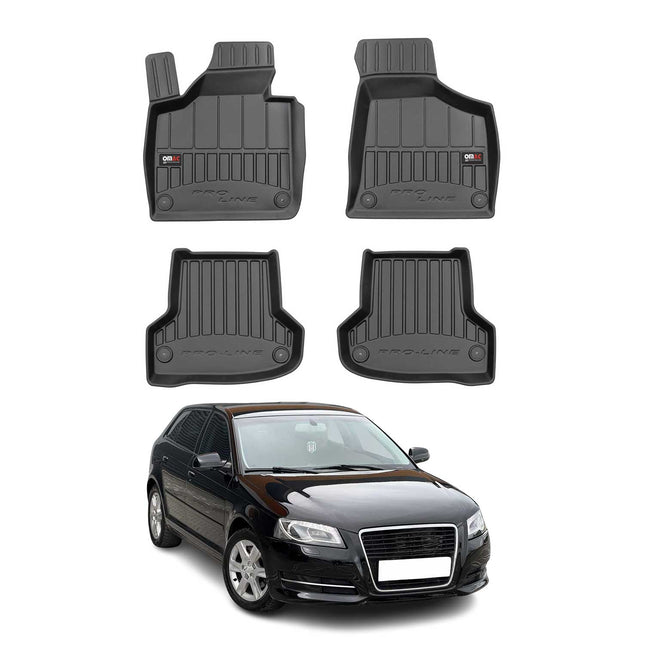 OMAC Gummi Fußmatten für Audi A3 8P1 8PA 3tür 2003-2013 Premium Automatten 4tlg
