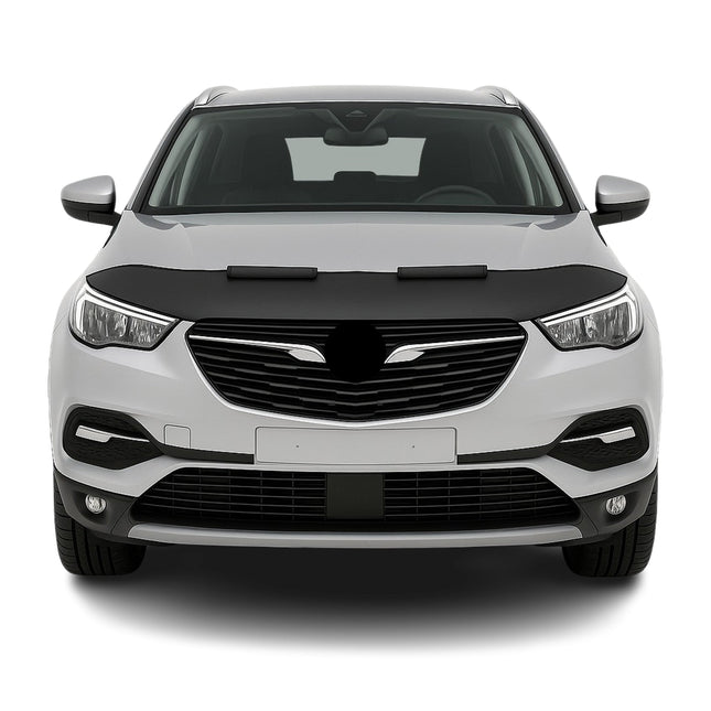 Haubenbra Steinschlagschutz für Opel Grandland X 2017-2024 Schwarz Halb