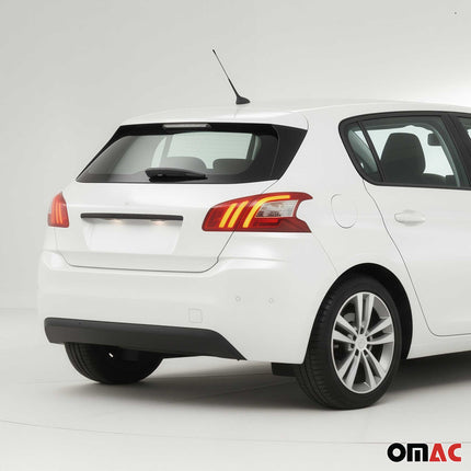 Kofferraumleiste für Peugeot 308 Schrägheck 2014-2021 Edelstahl Dunkel Chrom