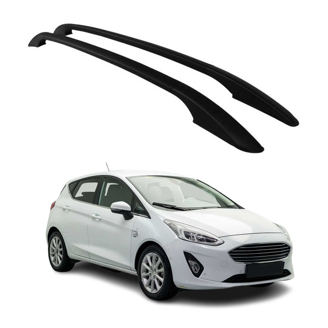 Aluminium Dachreling Relingträger für Ford Fiesta 2018-2023 Schwarz 2x