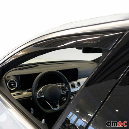 Windabweiser Regenabweiser für Mercedes E Klasse W213 S213 Dunkel Acryl 2tlg