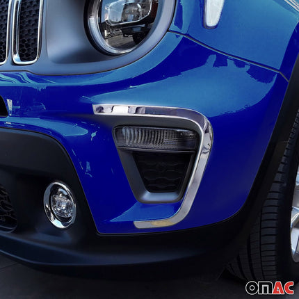 Nebelscheinwerfer Rahmen Chrom für Jeep Renegade 2019-2024 Edelstahl 2x