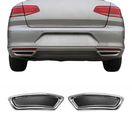 Stoßstangen Diffusor Auspuffrahmen für VW Passat B8 alle 2014-19 Edelstahl Chrom