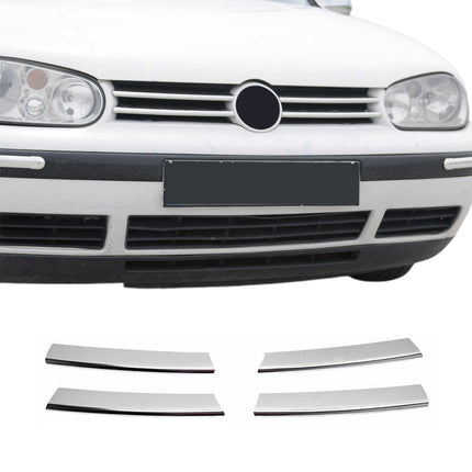 Kühlergrill Leisten Grillleisten für VW Golf 1997-2003 Edelstahl Chrom 4tlg