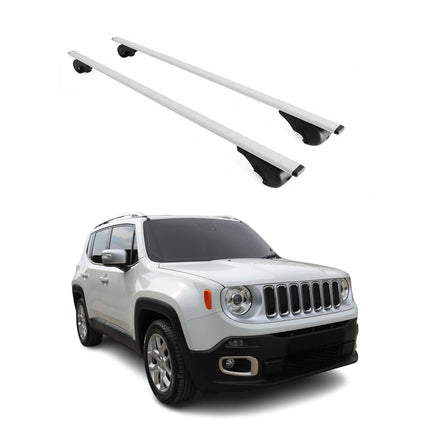 Dachträger Grundtäger für Jeep Renegade 2015-2025 75kg Metall Silber 2 tlg