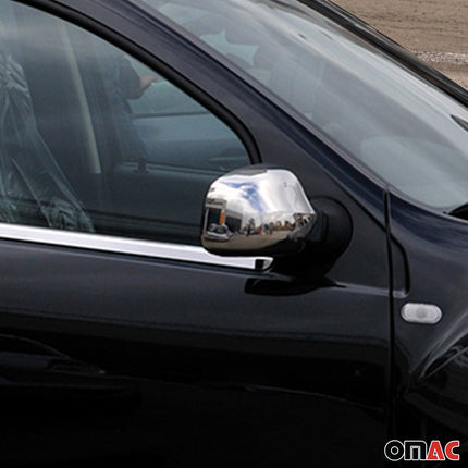 Spiegelkappen Spiegelabdeckung für Dacia Logan MCV 2006-2013 Edelstahl Chrom