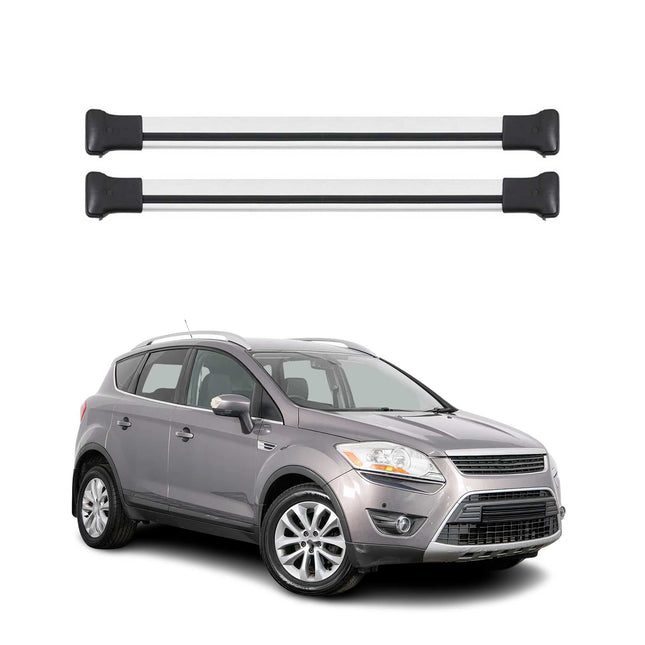 Dachträger Grundtäger für Ford Kuga I 2008-2012 75kg Aluminium Silber 2 tlg