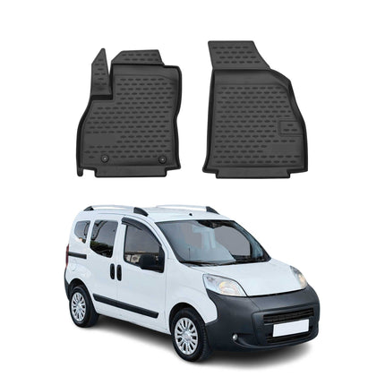 OMAC Gummimatten Fußmatten für Citroen Nemo 2008-2021 TPE Automatten Schwarz 2x