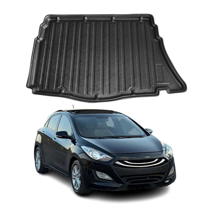 Kofferraumwanne Laderaumwanne für Hyundai i30 Schrägheck 2012-2016 TPE Schwarz