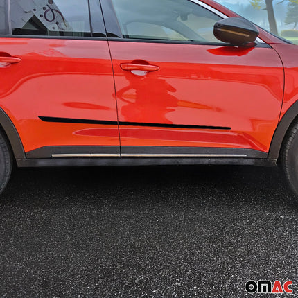 Seitentürleiste Türschutzleiste für Fiat 600e 2023-2026 Polypropylene Schwarz 4x