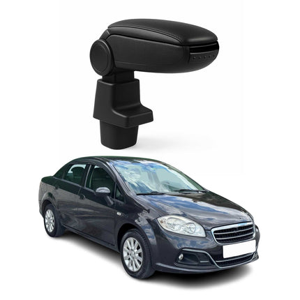 Mittelarmlehne Armlehne Mittelkonsole für Fiat Linea 2007-2020 PU-Leder Schwarz